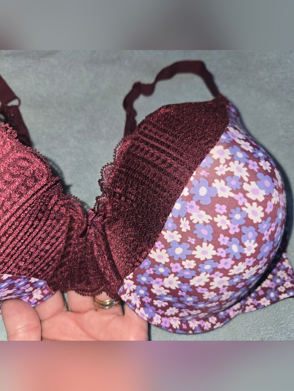 Maidenform Floral Print Bra Sz 40C - Picture 5 of 9
